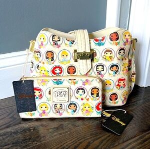 NWOT Loungefly Disney Princesses Funko Pop Crossbody Purse AND Wallet